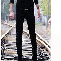 mens low rise strenchy jeans chinos pants street chic slim skinny soli ...