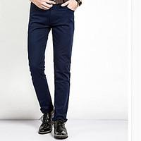 mens high rise micro elastic jeans pants boho loose solid