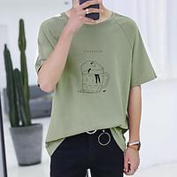 mens casualdaily simple summer t shirt solid round neck length sleeve  ...