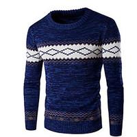 mens going out casualdaily simple short pullover color block blue red  ...