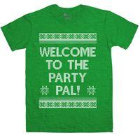 mens funny christmas t shirt welcome to the party pal