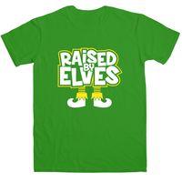 Mens Funny Christmas T Shirt - Raised By Elves