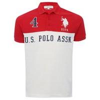 mens us polo assn logo short sleeve polo shirt red