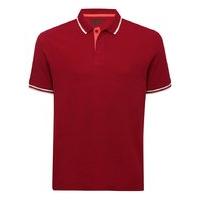 mens contrast trim classic fit polo shirt short sleeves 100 cotton ras ...