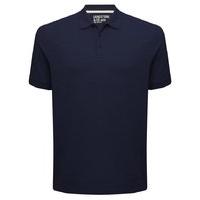 Mens Short Sleeve Plain 100% Cotton Polo Shirt Casual T-shirt - Navy