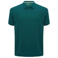 Mens Short Sleeve Plain 100% Cotton Polo Shirt Casual T-shirt - Tahiti Blue
