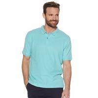 Mens 100% Cotton Pique Short Sleeve Classic Casual Plain Polo Shirt Top - Marine Blue