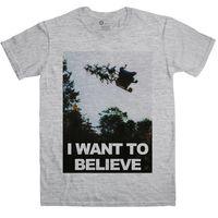 Mens Christmas T Shirt - I Want To Believe