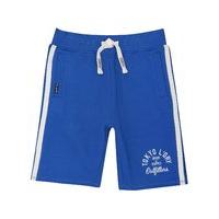 Men\'s Tokyo Laundry side stripe jersey casual shorts - Blue Marl