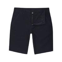 Mens cotton rich stretch fabric contrast spot lining summer button fly chino shorts - Navy