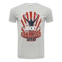 mens rocky champion dad t shirt perfect fathers day gift grey marl