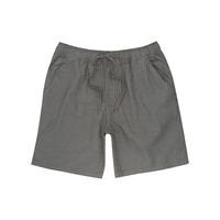 Mens Threadbare cotton linen blend plain summer lightweight shorts - Grey
