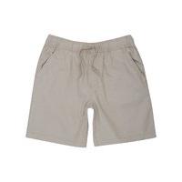 Mens Threadbare cotton linen blend plain summer lightweight shorts - Stone