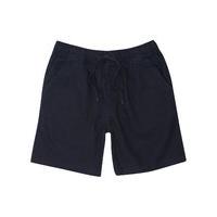 Mens Threadbare cotton linen blend plain summer lightweight shorts - Navy