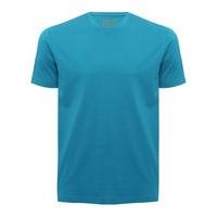 Mens Plain Short Sleeve Basic Crew Neck Cotton Casual Jersey T-Shirt - Deep Turquoise