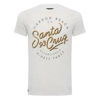 mens threadbare short sleeve santa cruz printed crew neck casual jerse ...