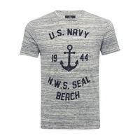 mens threadbare navy seal printed anchor design casual crew neck cotto ...