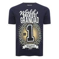 Men\'s World\'s Greatest Grandad Father\'s Day novelty fun crew neck t-shirt - Navy
