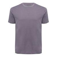 Mens Plain Short Sleeve Basic Crew Neck Cotton Casual Jersey T-Shirt - Purple