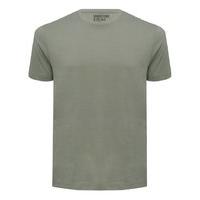 Mens Plain Short Sleeve Basic Crew Neck Cotton Casual Jersey T-Shirt - Sage