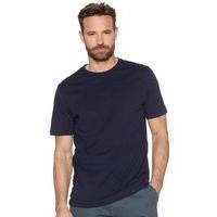 Mens Plain Short Sleeve Basic Crew Neck Cotton Casual Jersey T-Shirt - Navy