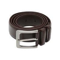 Mens Plain Brown Belt Leather Look Two Sizes Smart or Casual - Brown