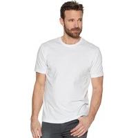 Mens Plain Short Sleeve Basic Crew Neck Cotton Casual Jersey T-Shirt - White