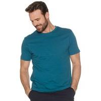 Mens Plain Short Sleeve Basic Crew Neck Cotton Casual Jersey T-Shirt - Teal