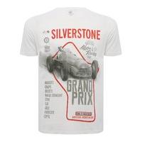 mens silverstone heritage motor racing grand prix print t shirt white