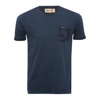 Men\'s Tokyo Laundry palm pocket print cotton crew neck t-shirt - Navy