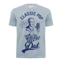 mens 100 cotton blue short sleeve crew neck greatest dad slogan print  ...