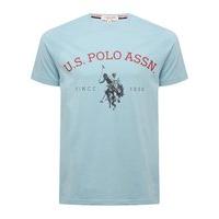 mens us polo association 100 cotton blue short sleeve crew neckline lo ...