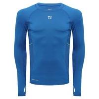 Mens Training Zone long sleeve close fit t-shirt gym running active sports top - Blue