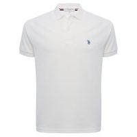 mens us polo association 100 cotton white short sleeve plain embroider ...