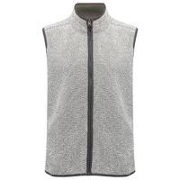 Mens Fleece Body Warmer Gilet Warm Zip Front Funnel Neck - Charcoal