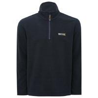 Mens Regatta Grid Textured Zip Neck Long Sleeve Fleece Top 280gsm - Navy