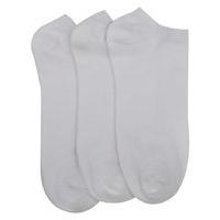 Mens basic cotton rich trainer socks three pack - White