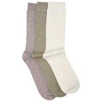 Mens cotton mix bamboo antibacterial odour resistant qualities plain black socks - 3 pack - Natural