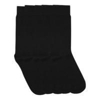 Mens classic plain black cotton rich basic calf socks - multipack 5 pairs - Black