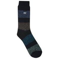 Mens Genuine Heat Holder Blue And Grey Stripe Thermal Winter 2.3 Tog Sock One Size 6 - 11 - Multicolour