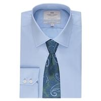 Men\'s Formal Blue Slim Fit Shirt - Single Cuff - Easy Iron