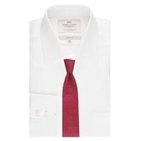 Men\'s Formal White End on End Classic Fit Shirt - Single Cuff - Easy Iron