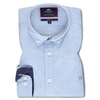 mens blue flannel casual oxford slim fit shirt single cuff