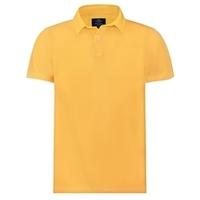 Men\'s Yellow Slim Fit Garment Dye Polo Shirt - Short Sleeve