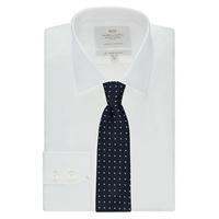 Men\'s Formal White Poplin Slim Fit Shirt - Single Cuff - Easy Iron