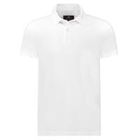 Men\'s White Slim Fit Garment Dye Polo Shirt - Short Sleeve