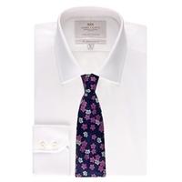Men\'s Formal White Twill Slim Fit Shirt - Single Cuff - Easy Iron