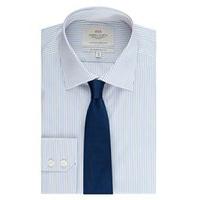 mens formal blue yellow multi stripe slim fit shirt single cuff easy i ...