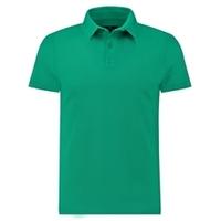 Men\'s Dark Green Slim Fit Garment Dye Polo Shirt - Short Sleeve