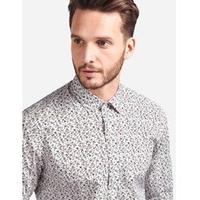 mens curtis floral print extra slim fit shirt single cuff